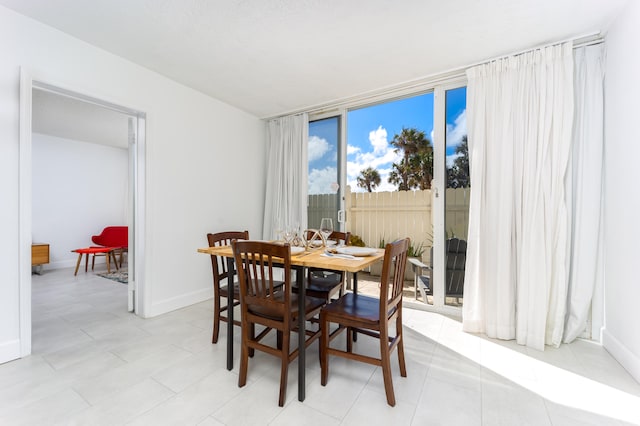 view of dining space