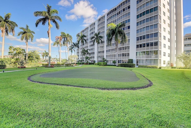 surrounding community featuring a lawn