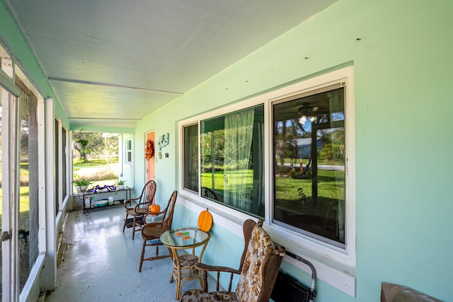 view of sunroom