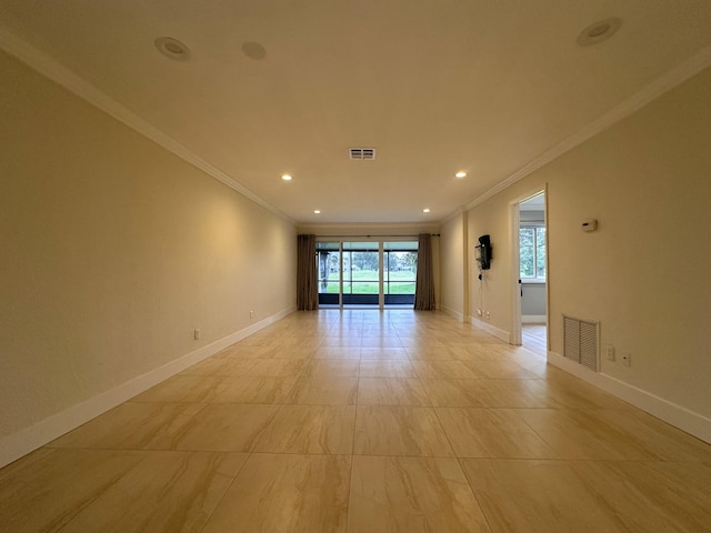 9638 NW 65th St Unit C10, Tamarac, FL 33321 - unfurnished room with crown molding, baseboards, and recessed lighting