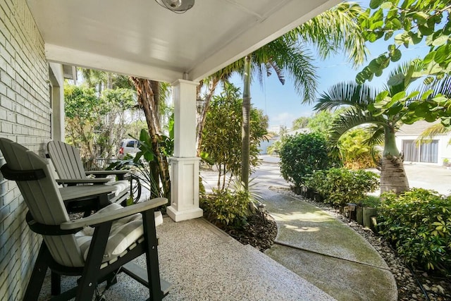 view of patio / terrace featuring covered porch