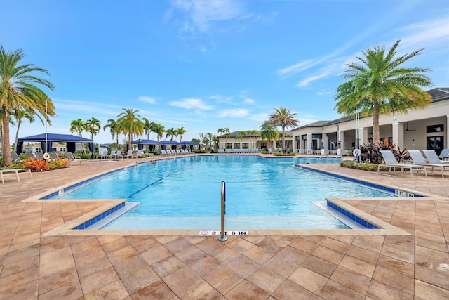 view of pool with a patio area