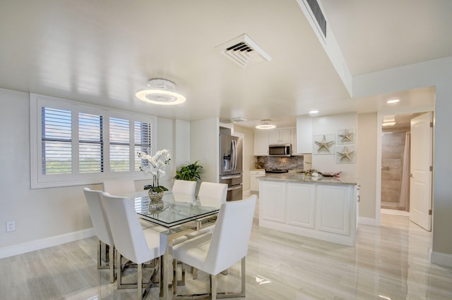 view of dining room