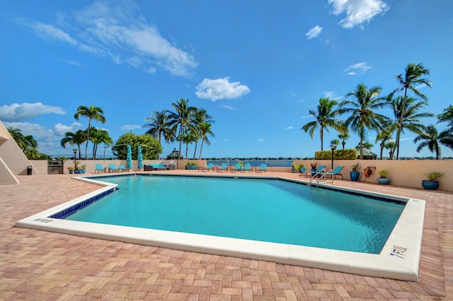 view of pool with a patio area