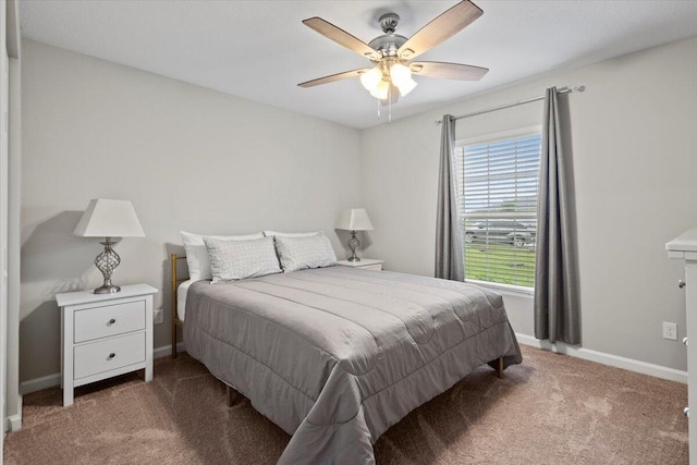 541 SW Nadell Ct, Port Saint Lucie, FL 34953 - bedroom featuring carpet, baseboards, and ceiling fan
