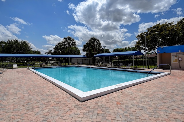 view of pool with a patio