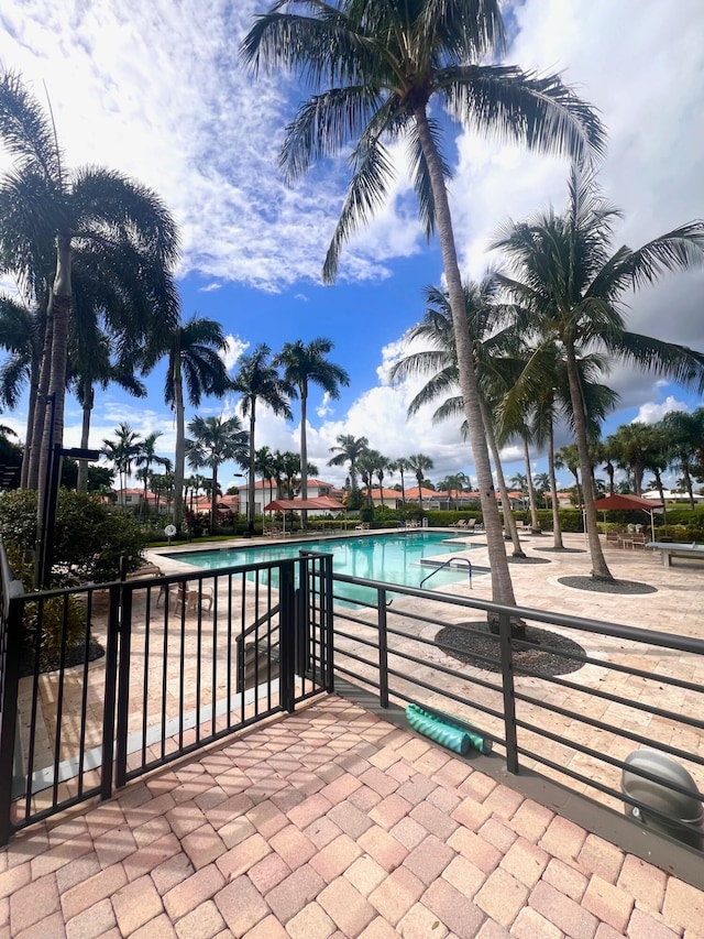 exterior space with a community pool