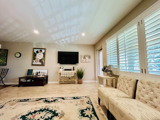 view of carpeted living room