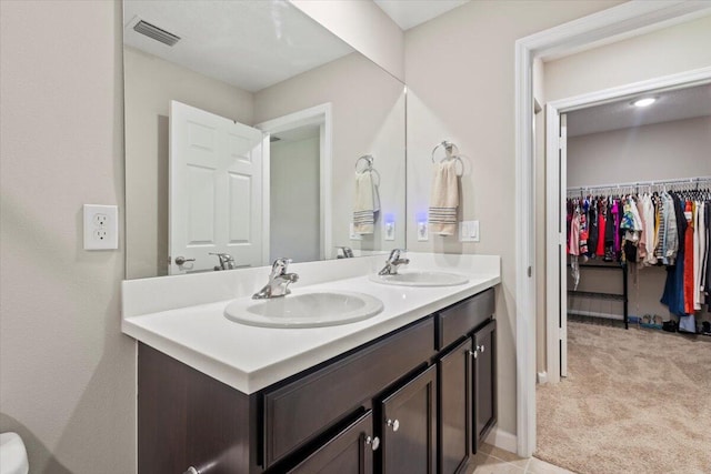 bathroom with vanity