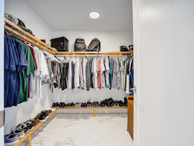 view of walk in closet