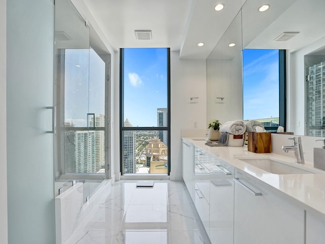 bathroom with vanity