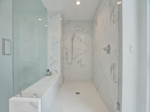 bathroom with an enclosed shower