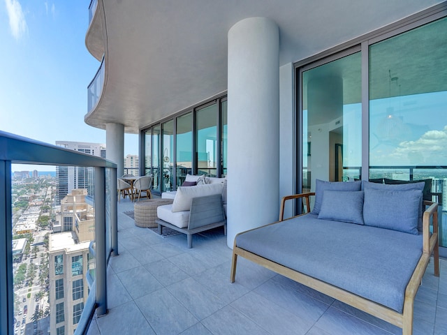 balcony featuring outdoor lounge area