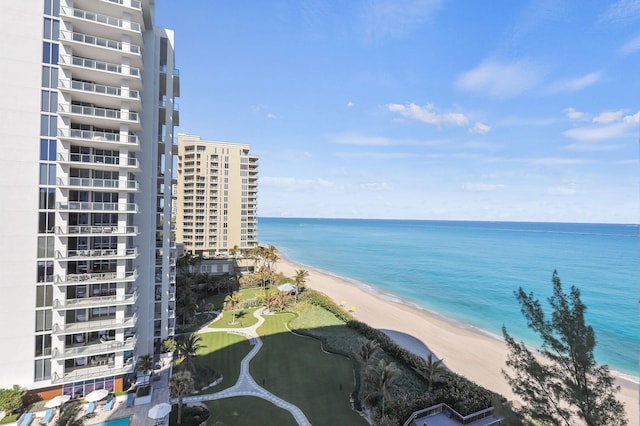 water view with a beach view