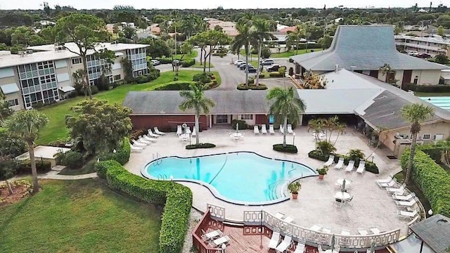 view of pool featuring a patio area