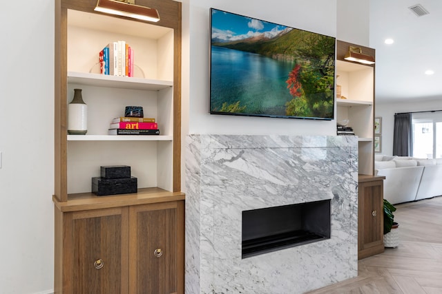 room details featuring parquet flooring