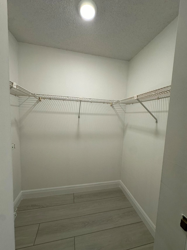 walk in closet featuring hardwood / wood-style floors