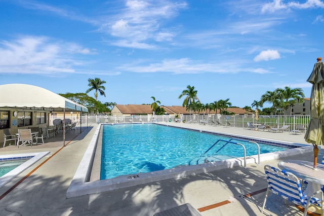 view of pool with a patio