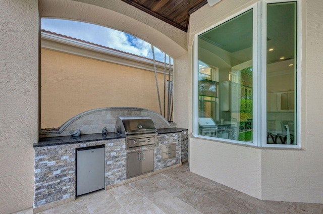 view of patio featuring area for grilling