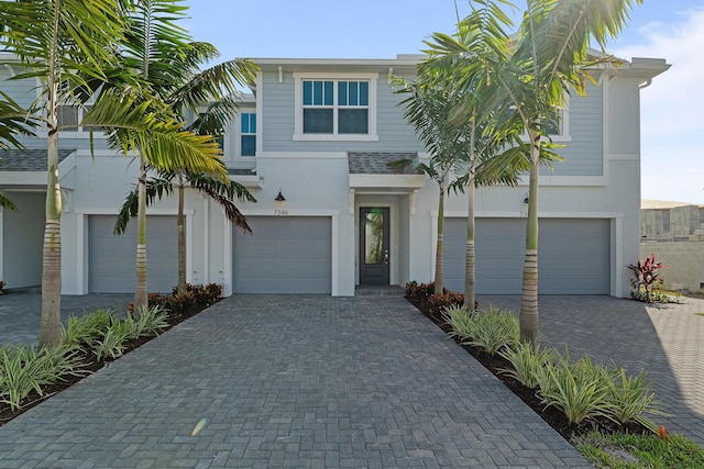 view of front of home featuring a garage