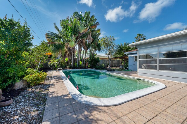 view of pool featuring a patio area