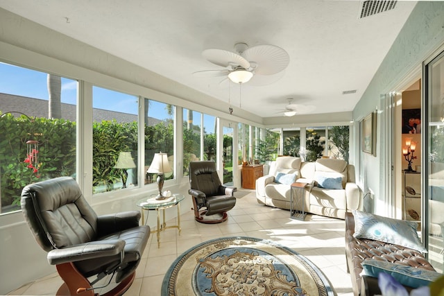 670 Senegal Ct, Fort Pierce, FL 34982 - sunroom with tile patterned floors and ceiling fan