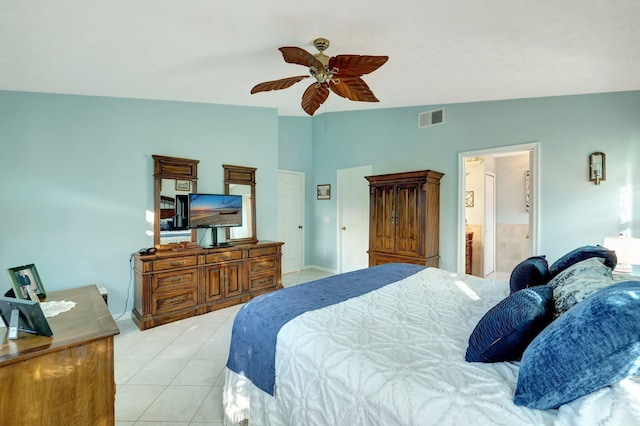 670 Senegal Ct, Fort Pierce, FL 34982 - bedroom with light tile patterned floors and a ceiling fan