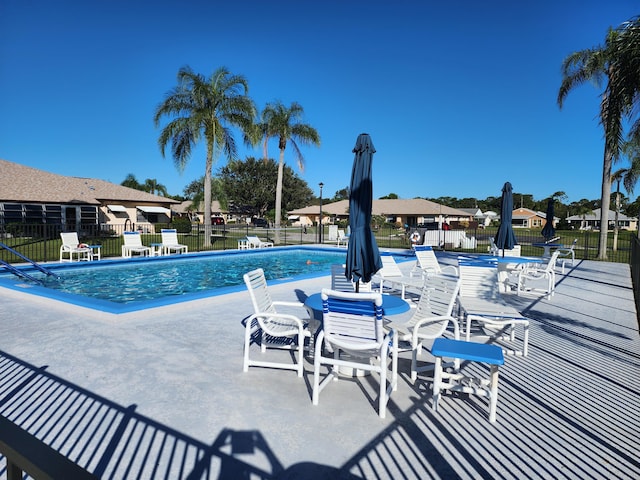 view of pool with a patio