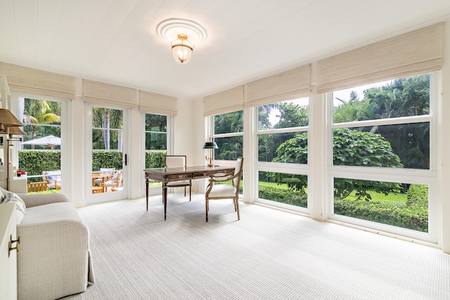 view of sunroom