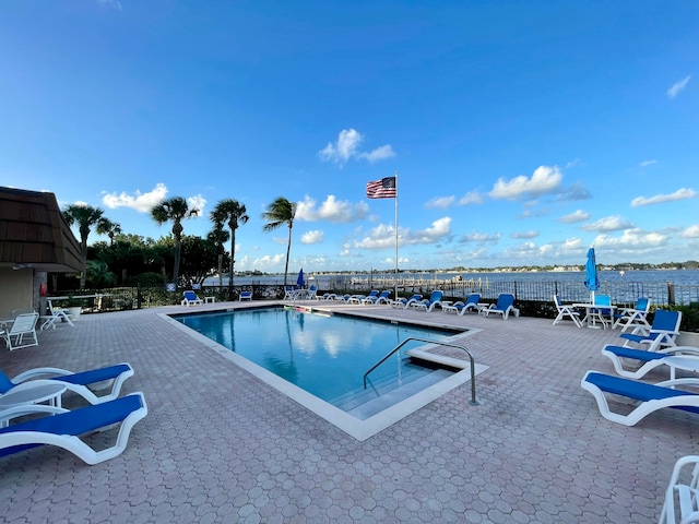 view of pool with a patio