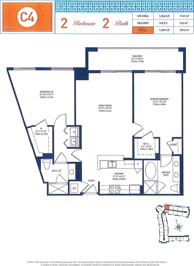 550 Okeechobee Blvd Unit 509, West Palm Beach, FL 33401 - floor plan / room layout