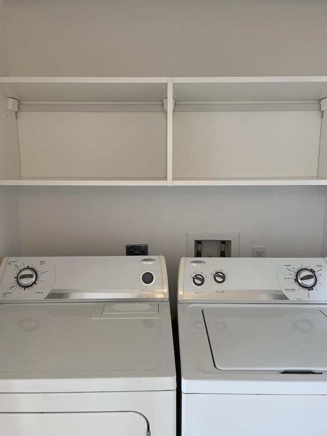 laundry room with laundry area and washer and dryer