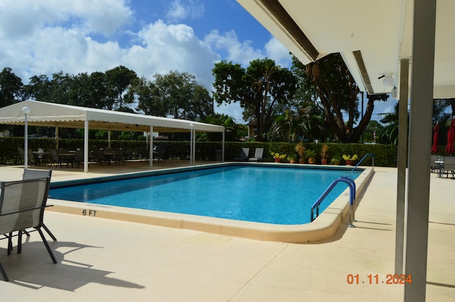 view of pool with a patio area