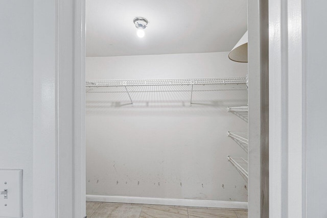 view of walk in closet