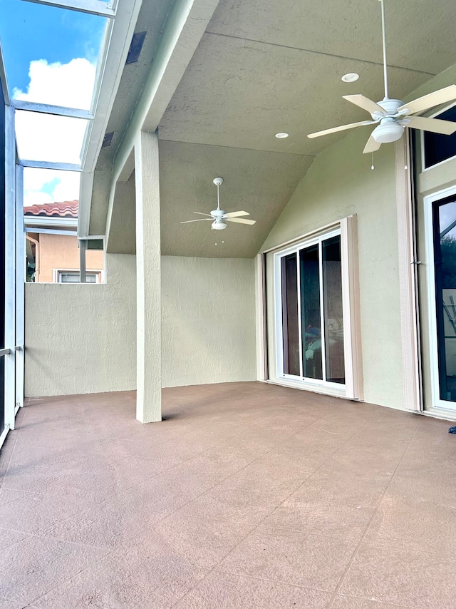 view of patio / terrace with ceiling fan