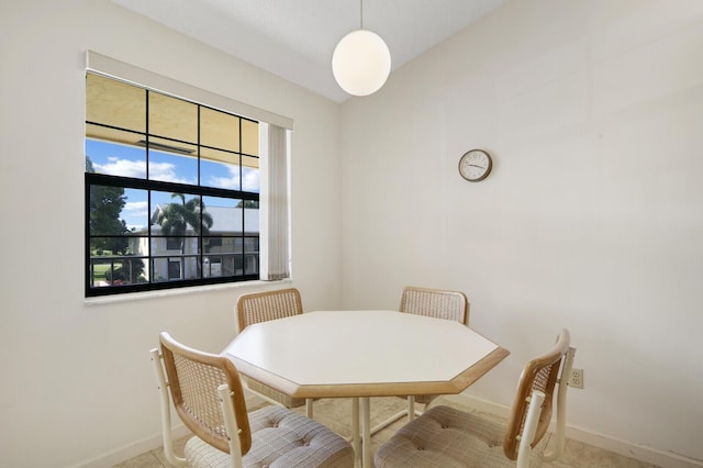 view of dining space