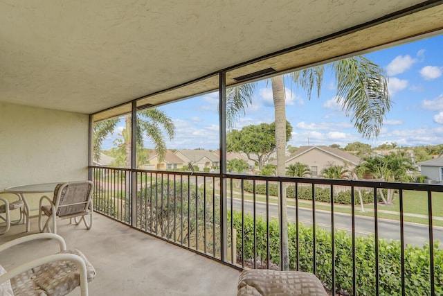 view of sunroom