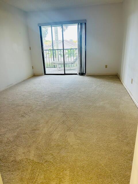 spare room with light carpet