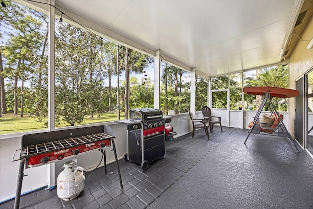 view of sunroom