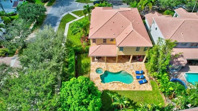 birds eye view of property