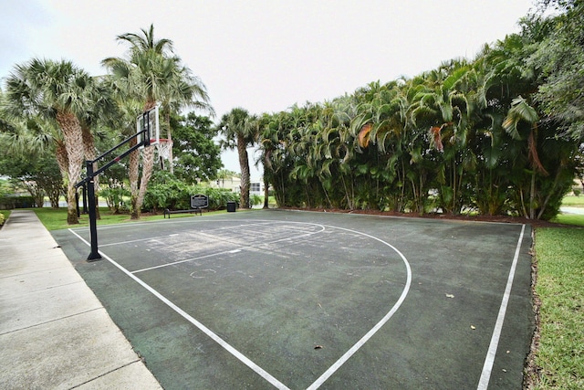 view of basketball court