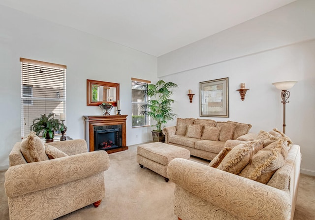 view of carpeted living room