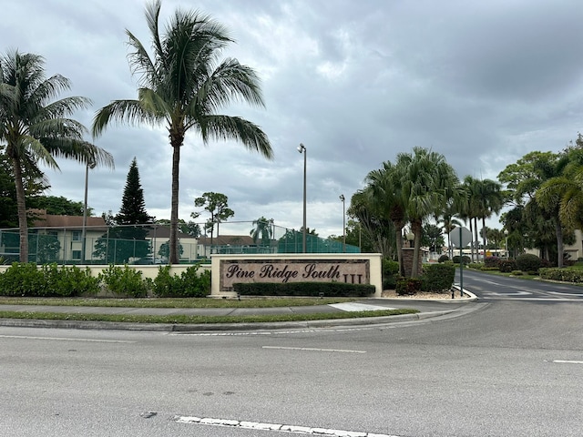 view of community sign