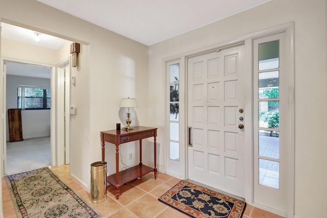 view of tiled entryway