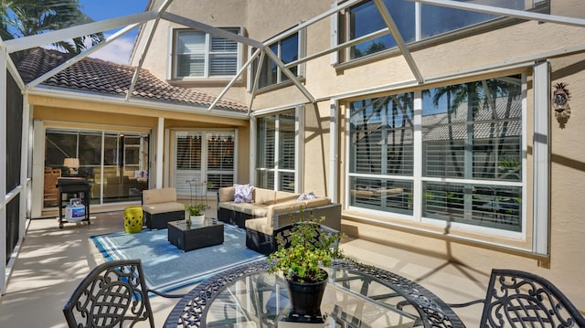 view of patio / terrace featuring an outdoor hangout area