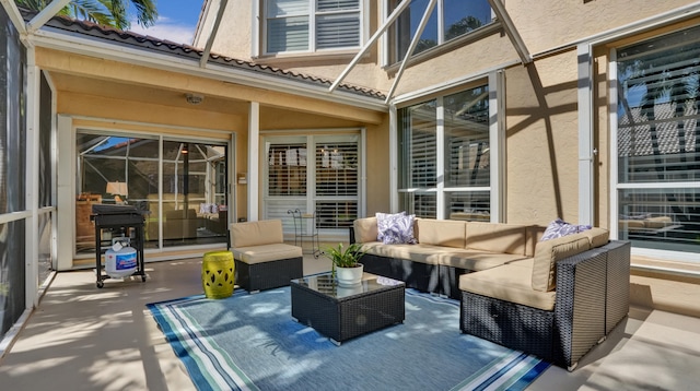 view of patio / terrace with an outdoor hangout area