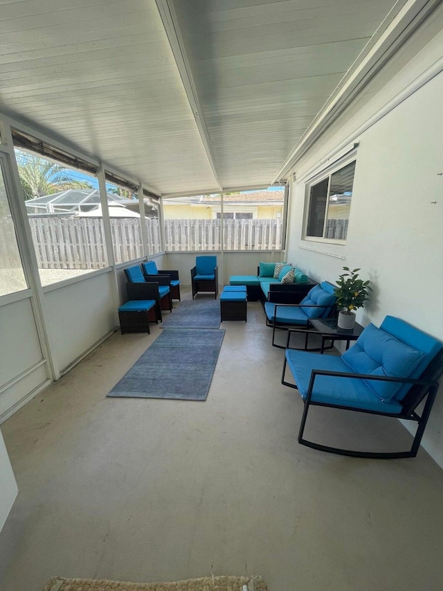 view of sunroom