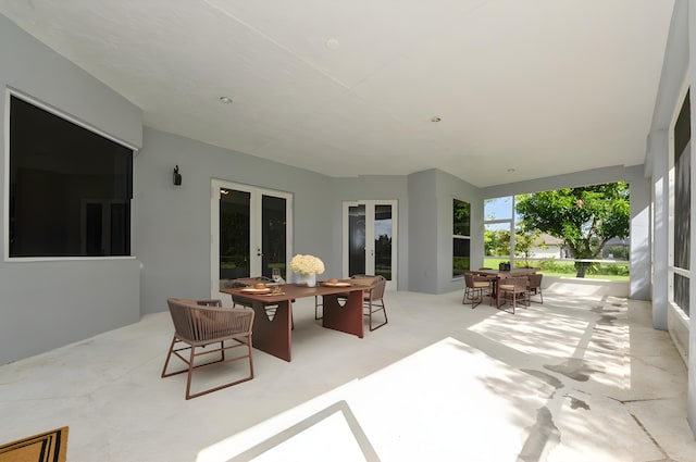 view of patio / terrace featuring french doors