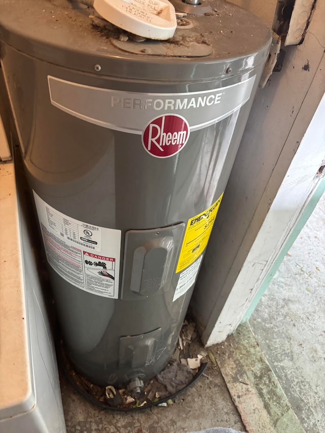 room details featuring water heater