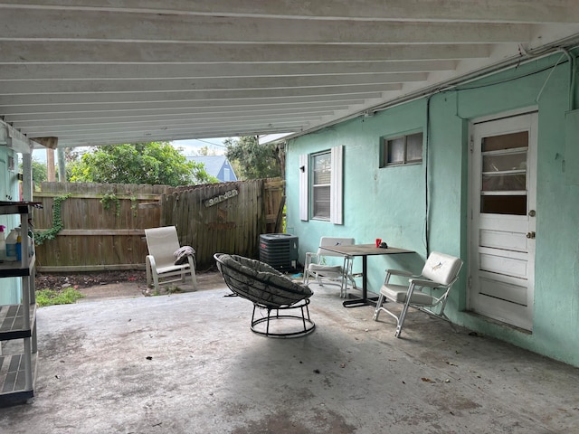 view of patio / terrace with cooling unit